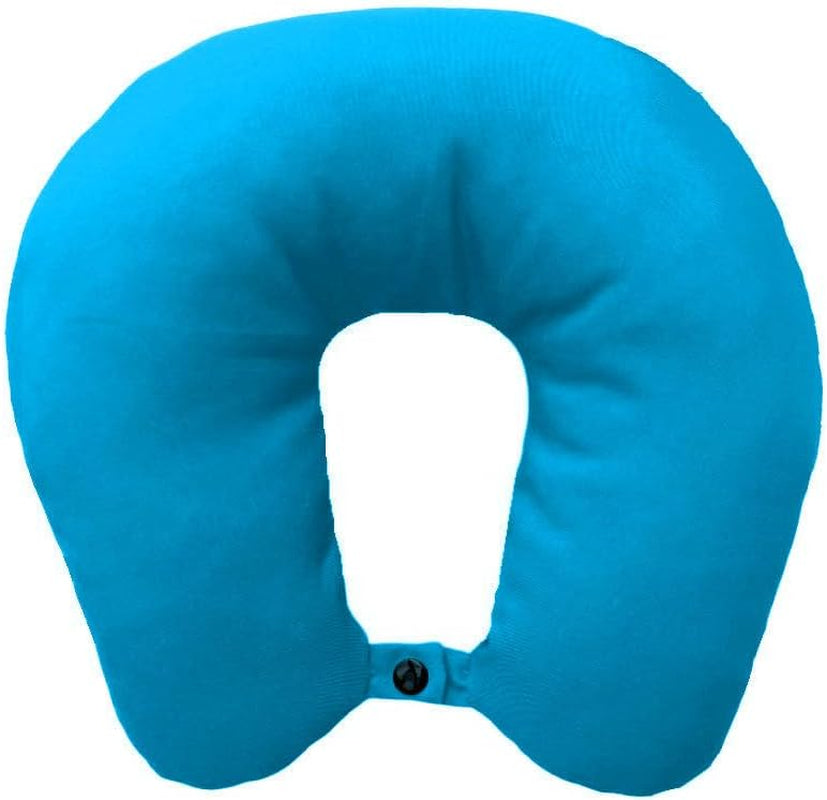 Lemos Home Cuscino per il collo con imbottitura in microfibra, cuscino di supporto per il collo, comodo cuscino da viaggio per aereo, auto, ufficio, ideale per campeggio, vacanze e gadget da viaggio (verde menta)