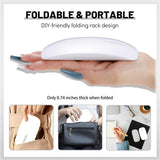 Aokitec Mini Lampada UV LED, Lampada per Unghie Gel UV, Asciugatore per Unghie Portatile per Tutti i Tipi di Smalto Gel, Strumento per polimerizzare a Forma di Mouse, Compatto, Leggero con Cavo USB (Bianco)