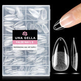 Punte per unghie in gel ballerina 216 pezzi 12 dimensioni Punte per unghie in gel morbido Copertura completa Set di estensioni per unghie Semi opaco Fai da te Home Art