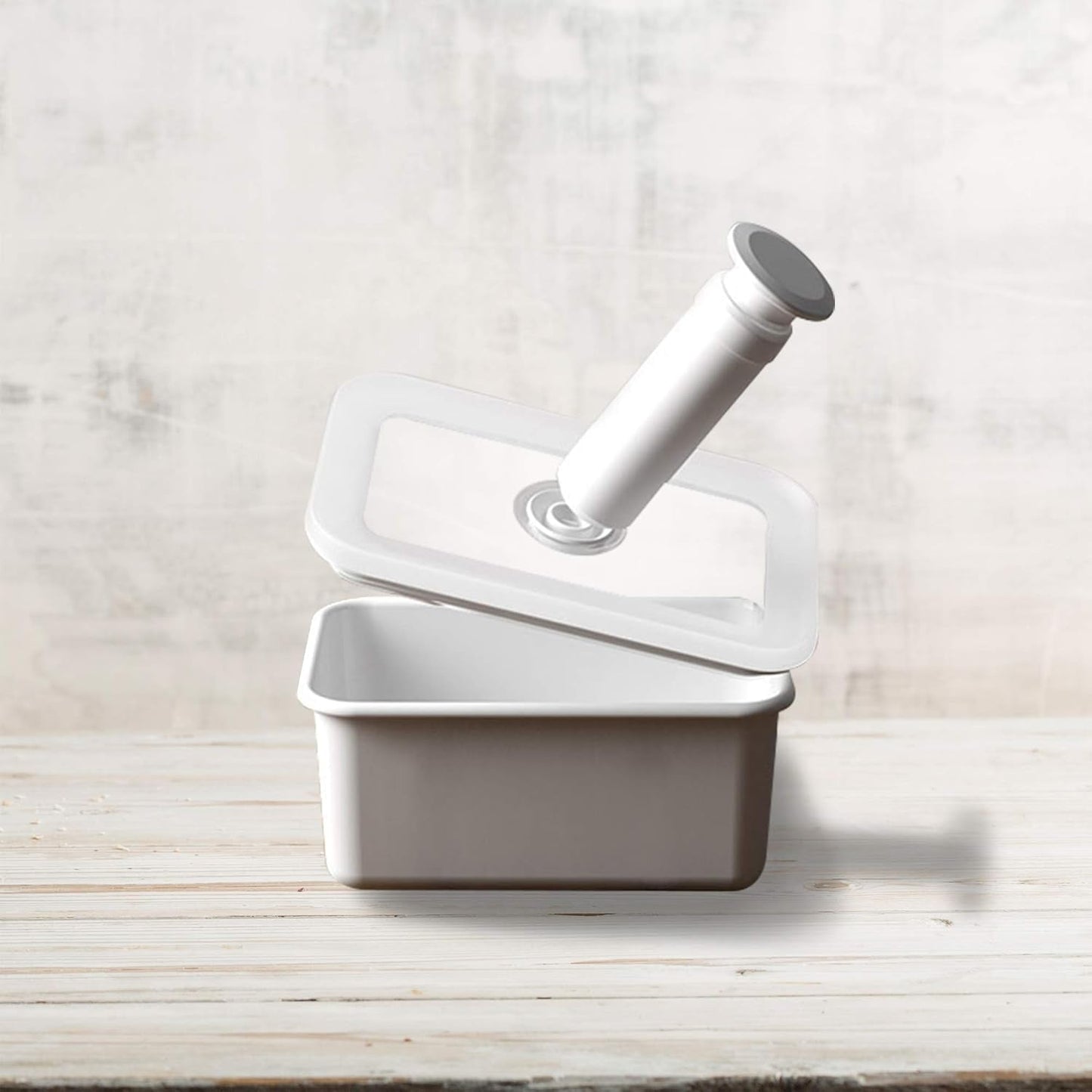 Latta smaltata per la conservazione degli alimenti sottovuoto | XL| 1,85 l | 23,5 x 17,5 x 7 cm | mantiene il cibo fresco più a lungo | protegge il cibo da batteri e infestazioni fungine | senza pompa a vuoto Contenitori per alimenti Naty Shop