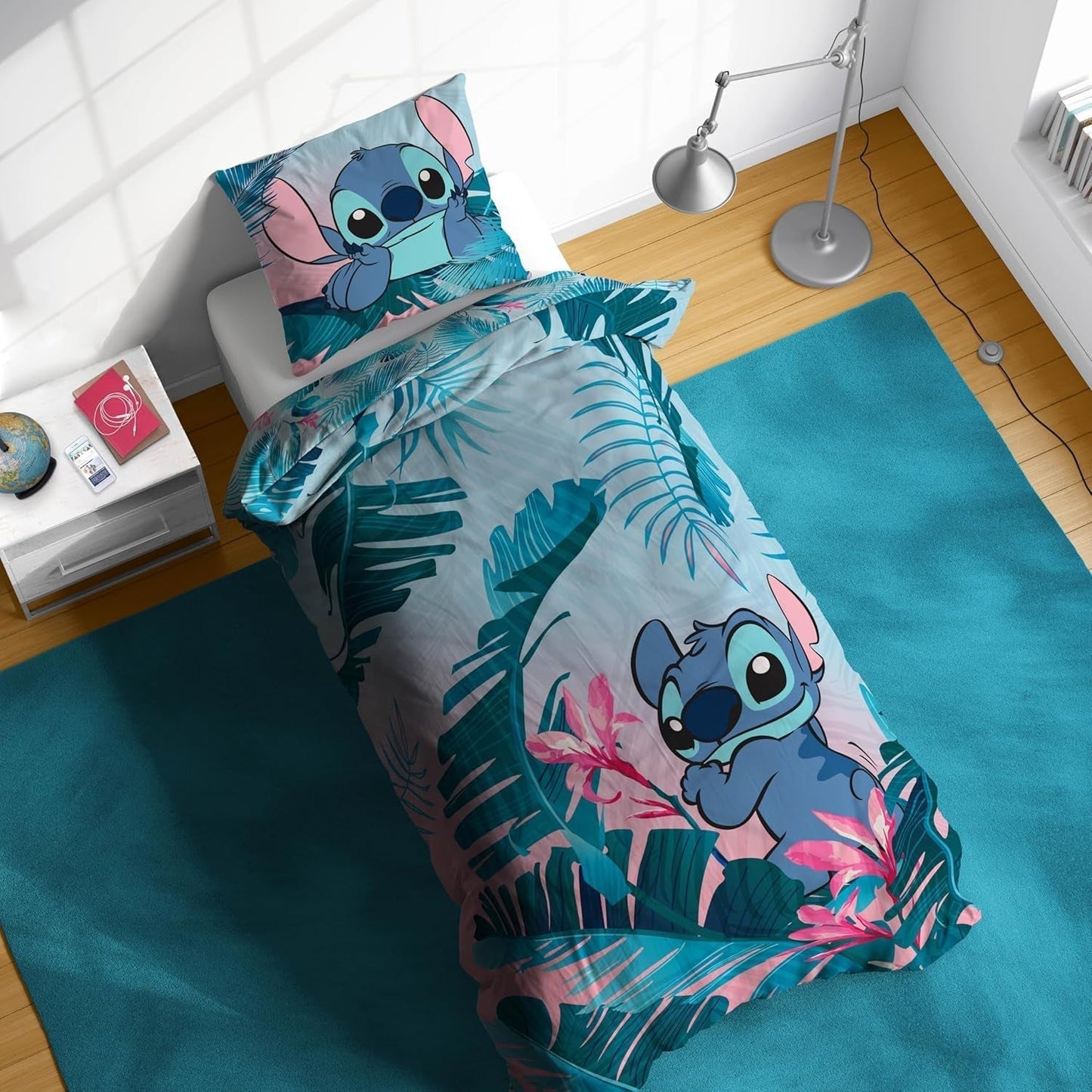 Set biancheria da letto per bambini Biancheria da letto floreale Lilo e Stitch - bambini Naty Shop