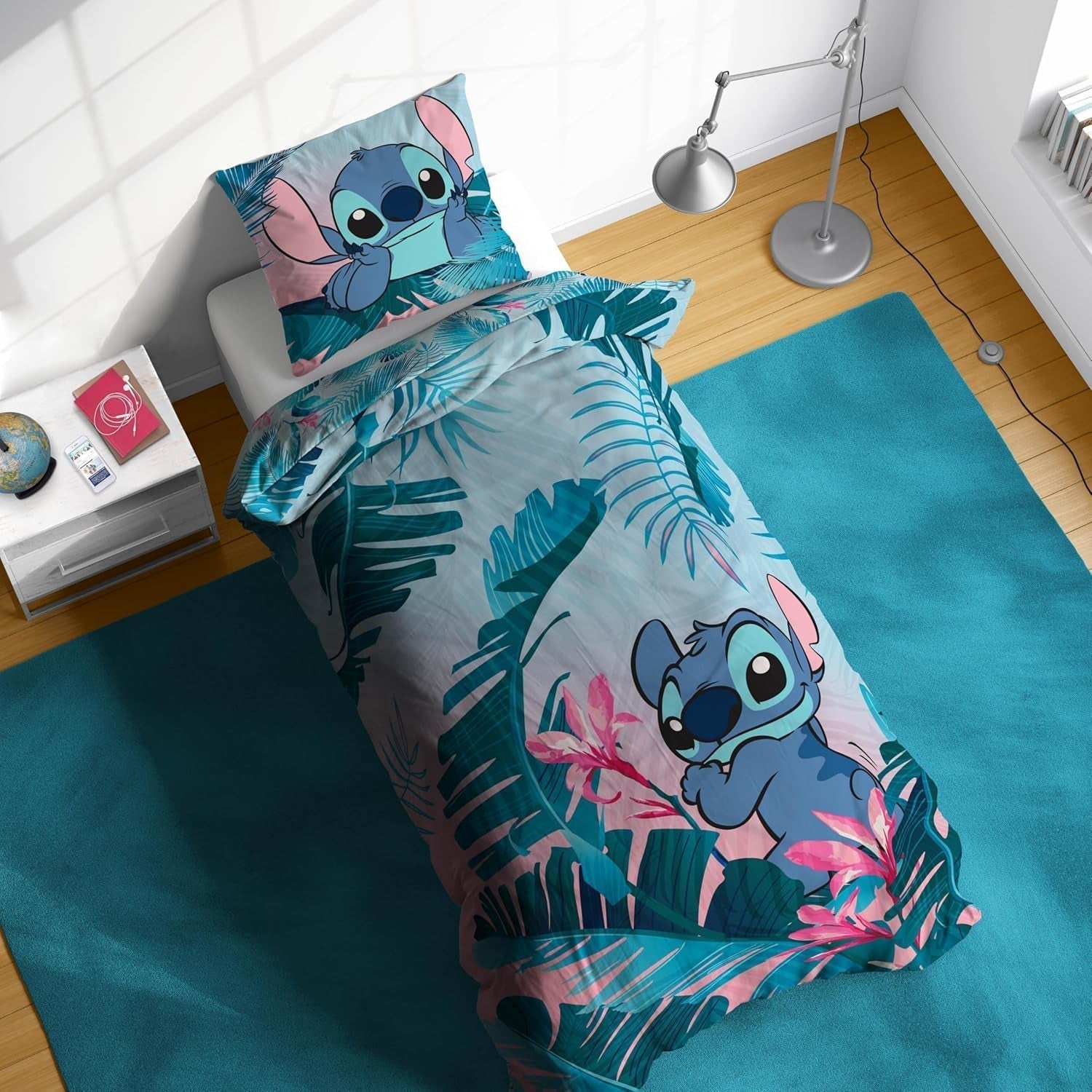 Set biancheria da letto per bambini Biancheria da letto floreale Lilo e Stitch - bambini Naty Shop