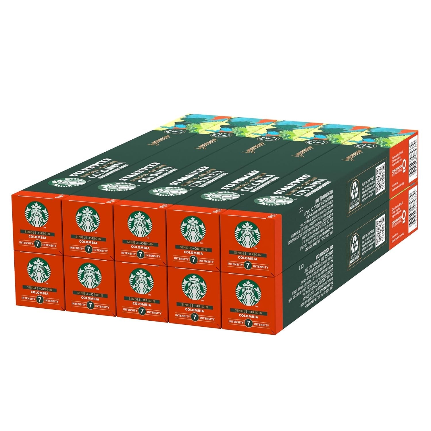STARBUCKS Single-Origin Colombia di Nespresso, Mittlere Röstung, Kaffeekapseln 10 x 10 (100 Kapseln)
