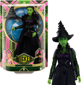 Mattel Wicked Elphaba Fashion Doll e accessori con pelle verde, capelli intrecciati neri, varie pose possibili e abito da ballo staccabile, HXT62, [Multicolore]