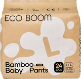 Pannolini per neonati in bambù ECO BOOM - Taglia 6 (20 kg), Pannolini pull-up a base vegetale (17 pezzi) - Organici di alta qualità, senza profumo, delicati sulla pelle, super assorbenti