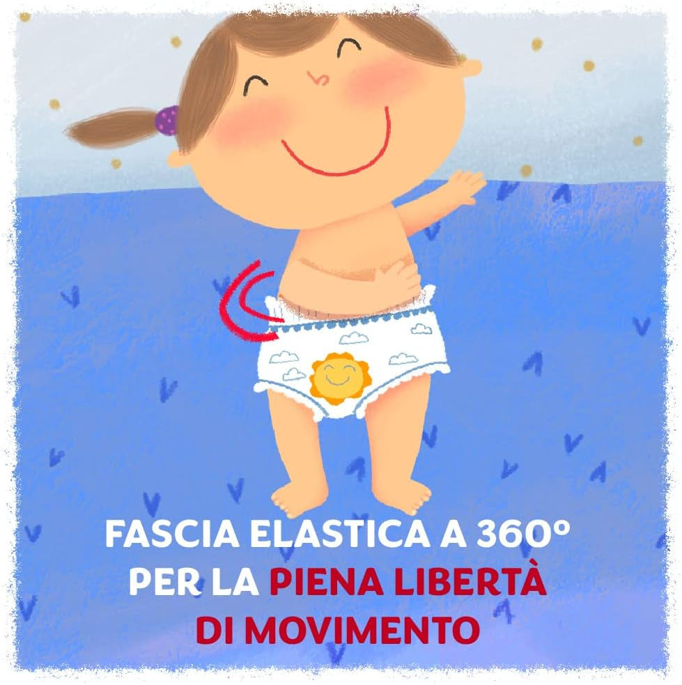 Pannolino Pampers Sole e Luna Maxi, taglia 4 (8-15 kg), 60 pannolini