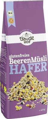 hof muesli d'avena con frutti di bosco, senza glutine (425 g) - Bio