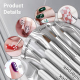 Sularpek 8 Stück Nagel Pinsel Set, Pinsel per Gelnägel, Nageldesign Pinsel, Nail Art Dotting Tools, Nailart Pinsel per Gel Acryl Nägel Nailart