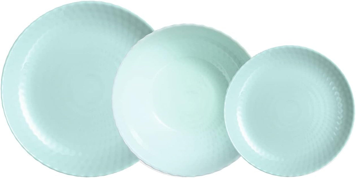 Servizio stoviglie Pampille Turquoise Opal, 18 pezzi - 6 persone, turchese