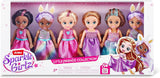 Bambole alla moda principesse da collezione, bambole da vestire da principessa (confezione da 6)