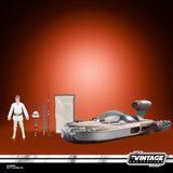 Collezione vintage Star Wars Landspeeder e Luke Skywalker, action figure e veicolo Star Wars: Una nuova speranza, action figure da 9,5 cm Naty Shop