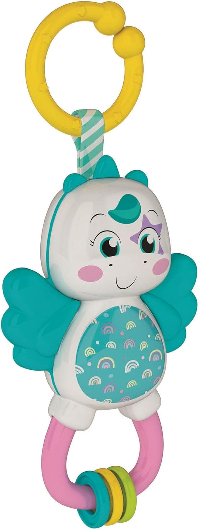 Clementoni 17778 - Sonaglio Unicorno - Sonaglio Neonato Con Massaggiagengive, Giocattolo Bambini 3 Mesi, Rafforza Le Capacità Motorie E Sensoriali - Made in Italy Jucarii Bebe Naty Shop