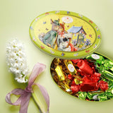 Confezione regalo Heidel Easter Card 183g, pralina di cioccolato al latte premium con scatola decorativa in metallo, ideale come regalo di Pasqua
