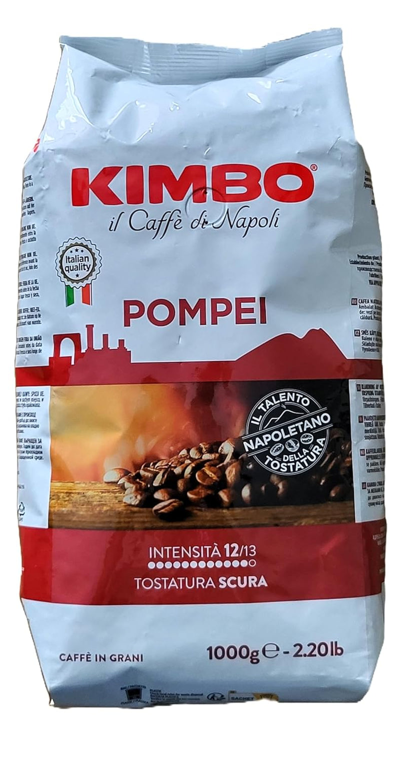 Caffè Pompei in grani interi, tostatura intensa, sacchetto da 1 kg
