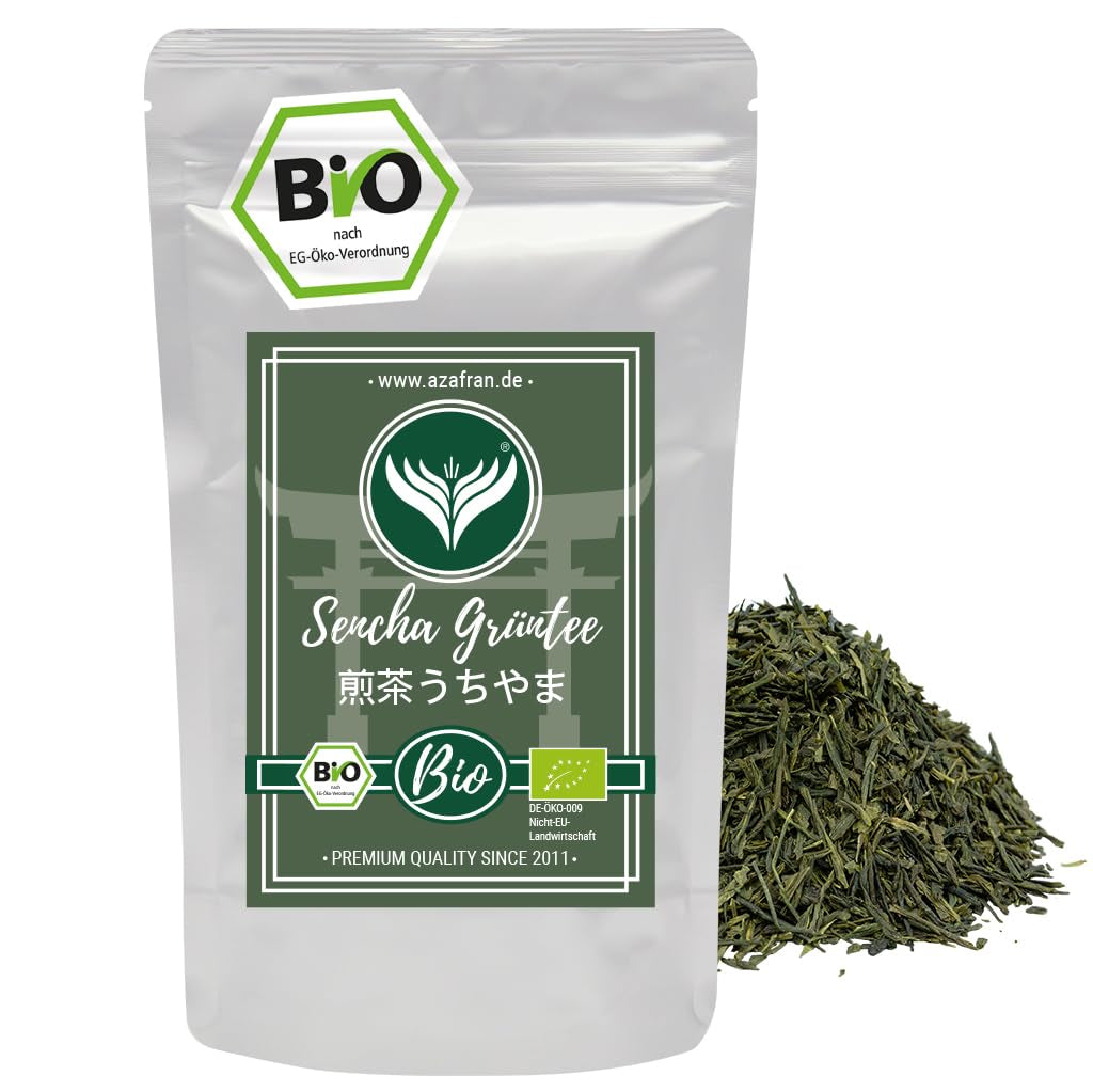 Tè verde Azafran - Tè verde Sencha biologico tagliato sfuso - Uchiyama originale dal Giappone 250 g
