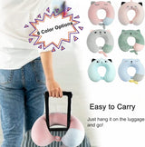 Cuscino per il collo Cuscino per il collo per bambini per aereo Auto treno Viaggio Cuscino da viaggio in memory foam per adulti Cuscino a forma di animale carino Cuscino a forma di U Fodera staccabile (Rosa2) Cuscini ortopedici cervicali Naty Shop