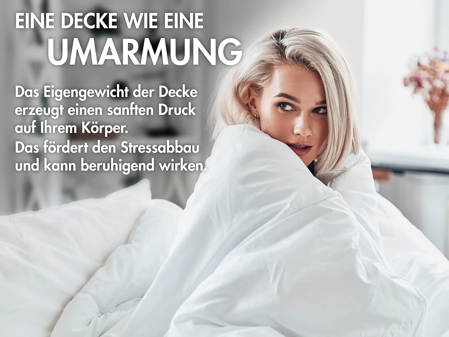 Coperta relax Traumnacht 135 X 200 Cm, coperta ponderata da 4 kg per calmare e alleviare lo stress, consigliata per adulti, certificata Oeko-Tex, prodotta secondo gli standard di qualità tedeschi Trapunte e trapunte Naty Shop