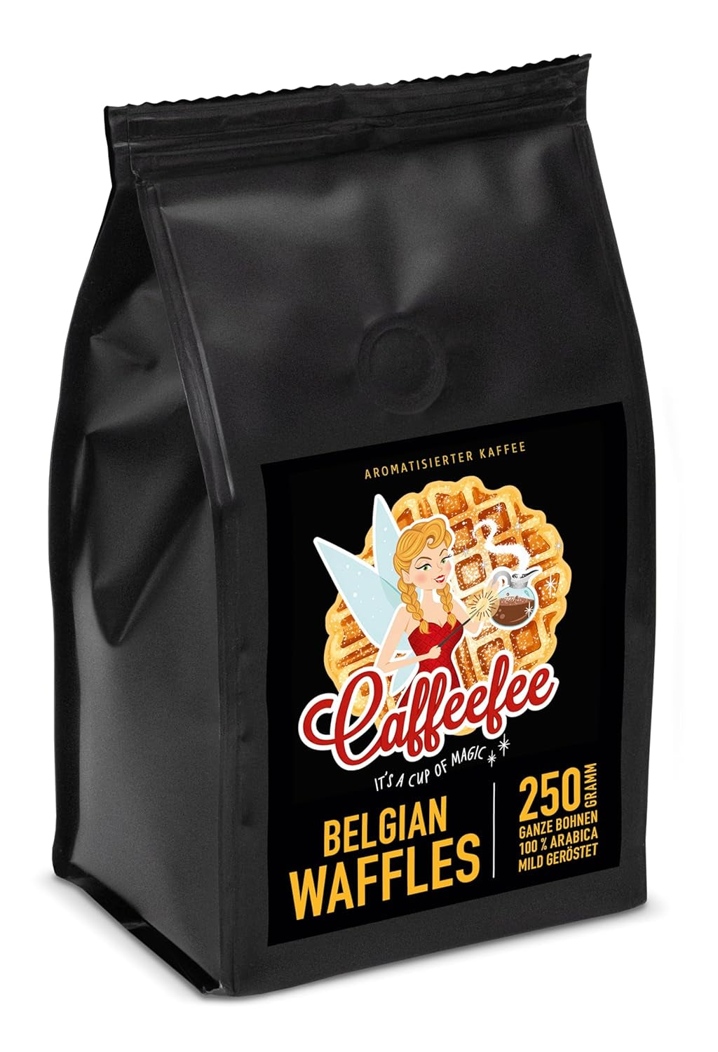 Caffeefee Waffles belgi Bohnen, 250 g, Röstkaffee aromatizzato