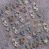 JMEOWIO 6 Blatt 3D Nagelsticker Ostern Nail Art Sticker Selbstklebend Nagelaufkleber 5D Stereoscopico Süßer Hase Ei Dekoration Nageldesign Zubehör