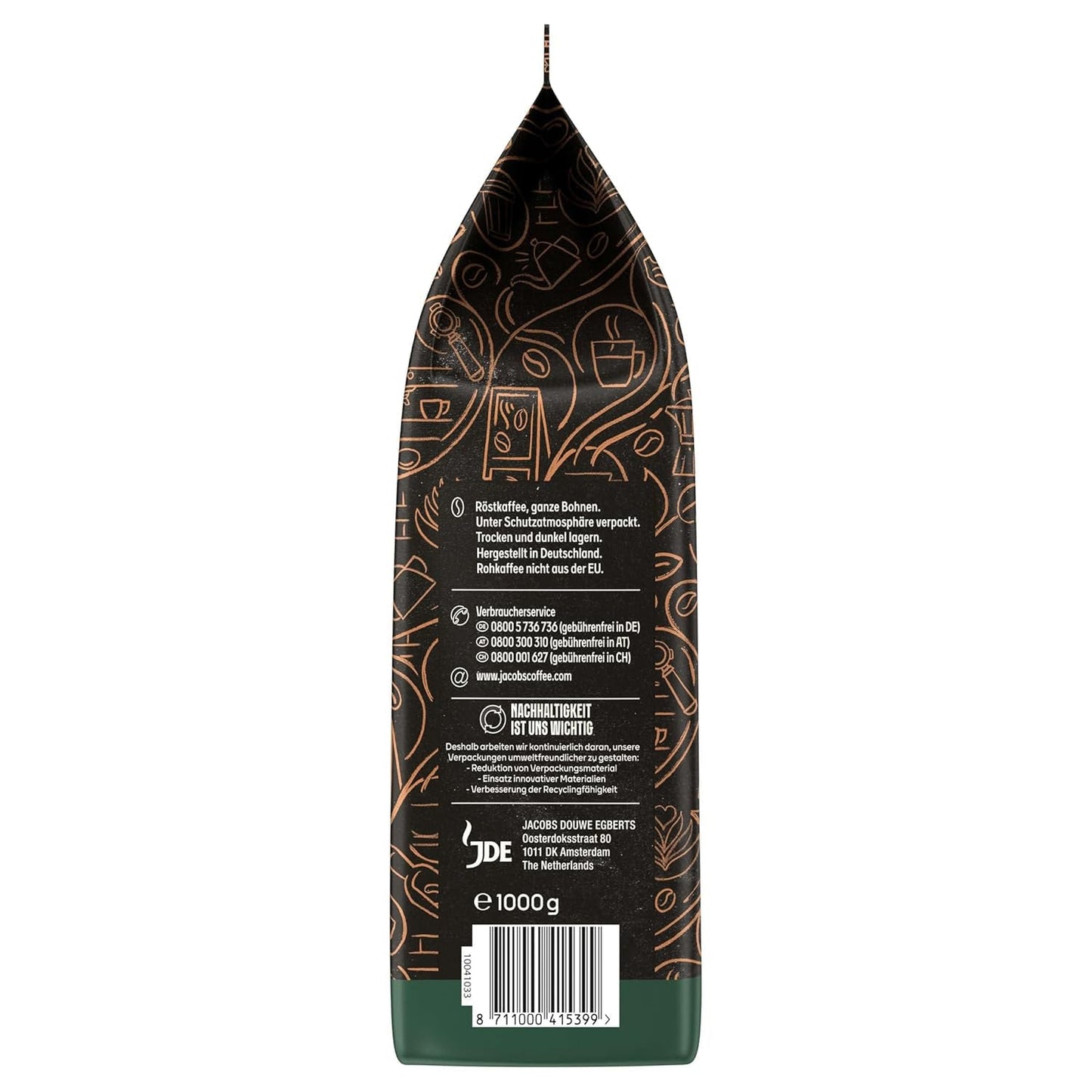 Caffè in grani JACOBS Barista Editions Crema Intensa (4 x 1 kg)