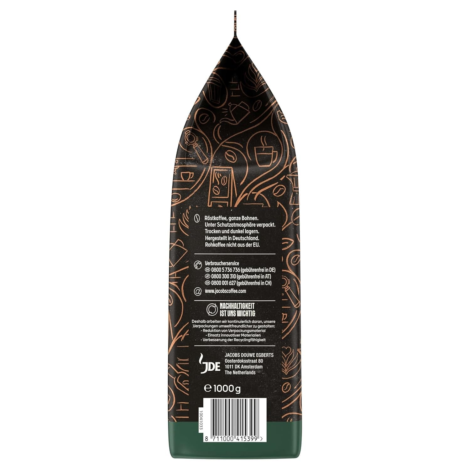 Caffè in grani JACOBS Barista Editions Crema Intensa (4 x 1 kg)