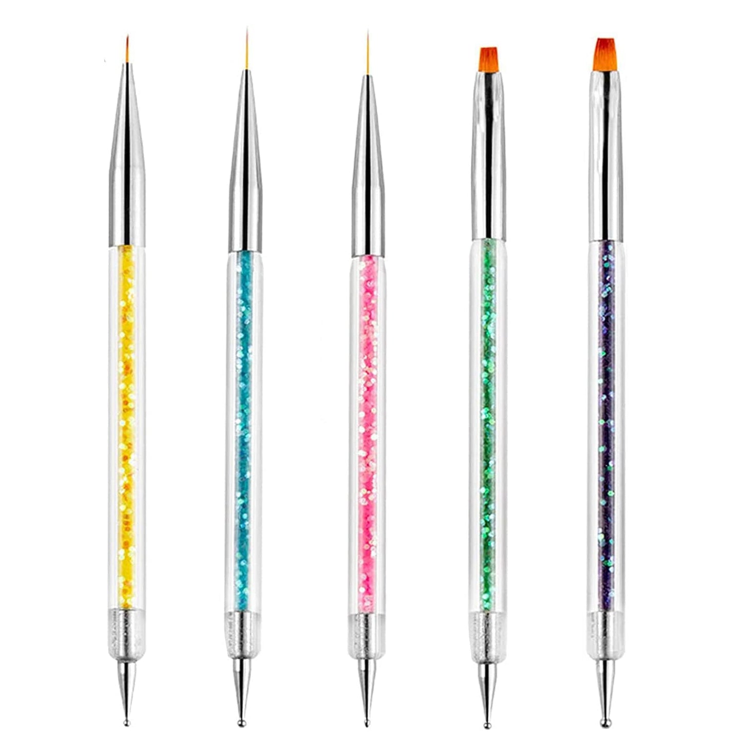 Nagel Pinsel 5 pezzi Nagel Art Fineliner Pinsel, Nagel Pinsel Set Pinsel per Nagellack Nail Brush Nagellack Pinsel Art Pen per design fai da te per nail art. (Vernice-1)