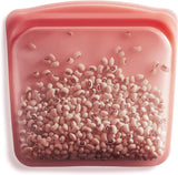 Stasher Bag Borsa riutilizzabile per alimenti in silicone premium Borsa per sandwich Trasparente Resistente Lavabile in lavastoviglie Forno Congelatore Sicura Borsa per il pranzo ecologica A prova di perdite Scatole per la conservazione degli alimenti da 828 ml Naty Shop Rosso