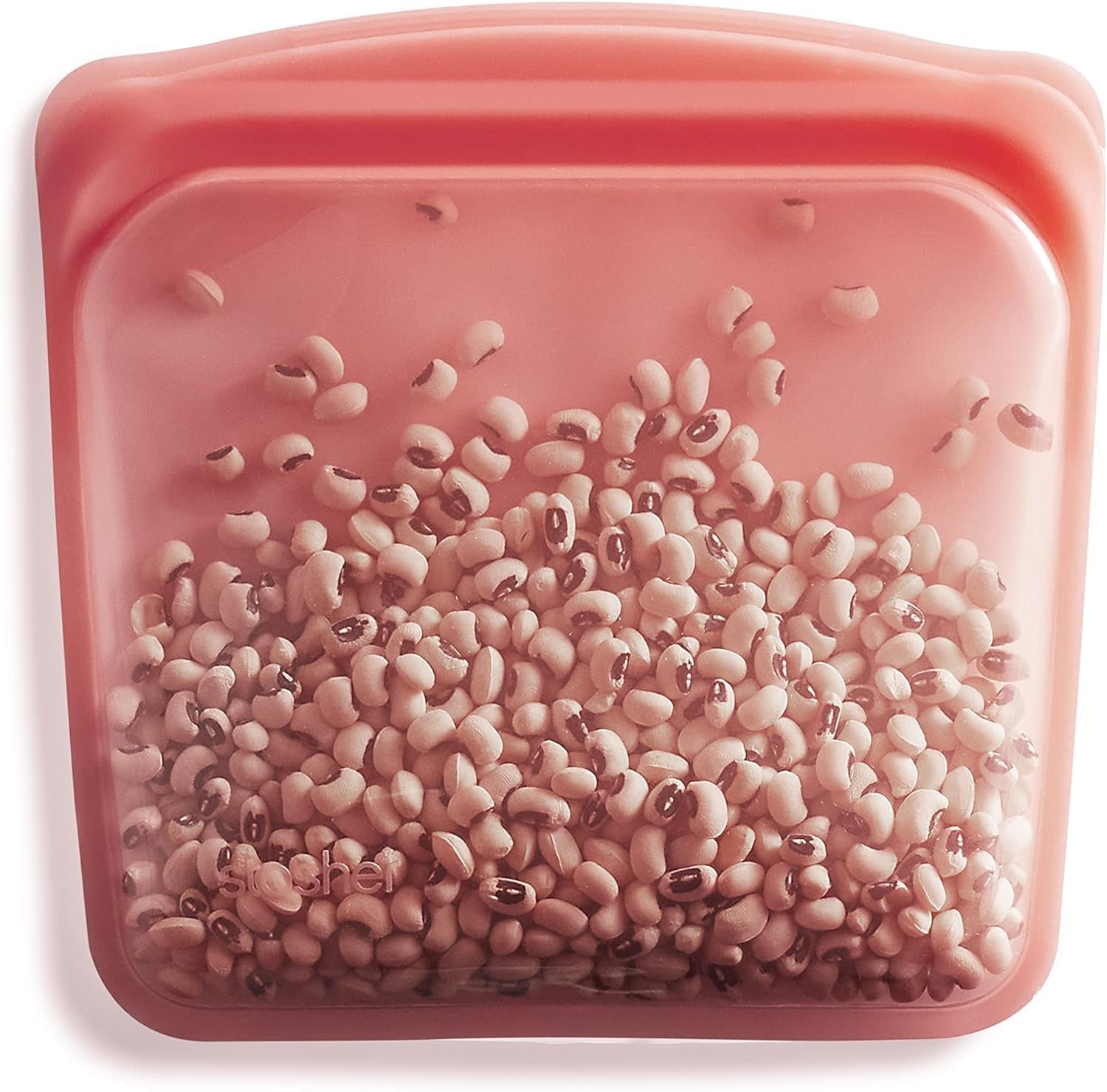 Stasher Bag Borsa riutilizzabile per alimenti in silicone premium Borsa per sandwich Trasparente Resistente Lavabile in lavastoviglie Forno Congelatore Sicura Borsa per il pranzo ecologica A prova di perdite Scatole per la conservazione degli alimenti da 828 ml Naty Shop Rosso
