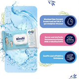 Salviettine umidificate Kindii Water Care - Aqua Baby Wipes - 100% viscosa, 99,9% acqua, estratto di pompelmo, dimensioni sciarpa 150x200, 100% biodegradabile, senza plastica, salviette detergenti per pelli sensibili