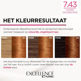Paris Excellence Creme 7.43 Hair Color Red - Tinta per capelli (Rosso, Biondo Cuuvré Oro, Belgio, 63mm, 100mm, 163mm) Naty Shop Tinture per capelli