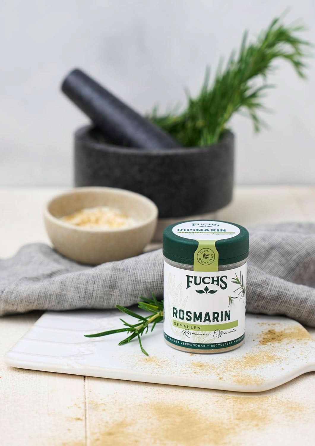 Fuchs - Rosmarino Macinato - Per condire pesce, carne e verdure, 30 grammi Condimente Naty Shop
