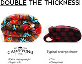 CARSTENS, INC. Coperta Wrangler Ultra Premium, super morbida, pile Sherpa, oversize, 137,2 x 172,7 cm, Letti e coperte Southwest Horizon Carstens, Inc.