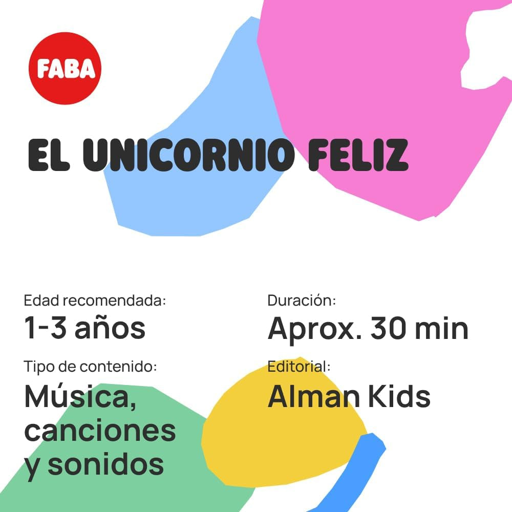 FFL30001 - L'unicorno felice - Canzoni - Giocattolo, contenuti educativi, per bambine e bambini da 0 anni, multicolore Bebe Toys Naty Shop
