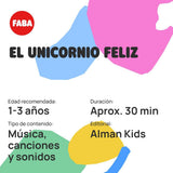 FFL30001 - L'unicorno felice - Canzoni - Giocattolo, contenuti educativi, per bambine e bambini da 0 anni, multicolore Bebe Toys Naty Shop