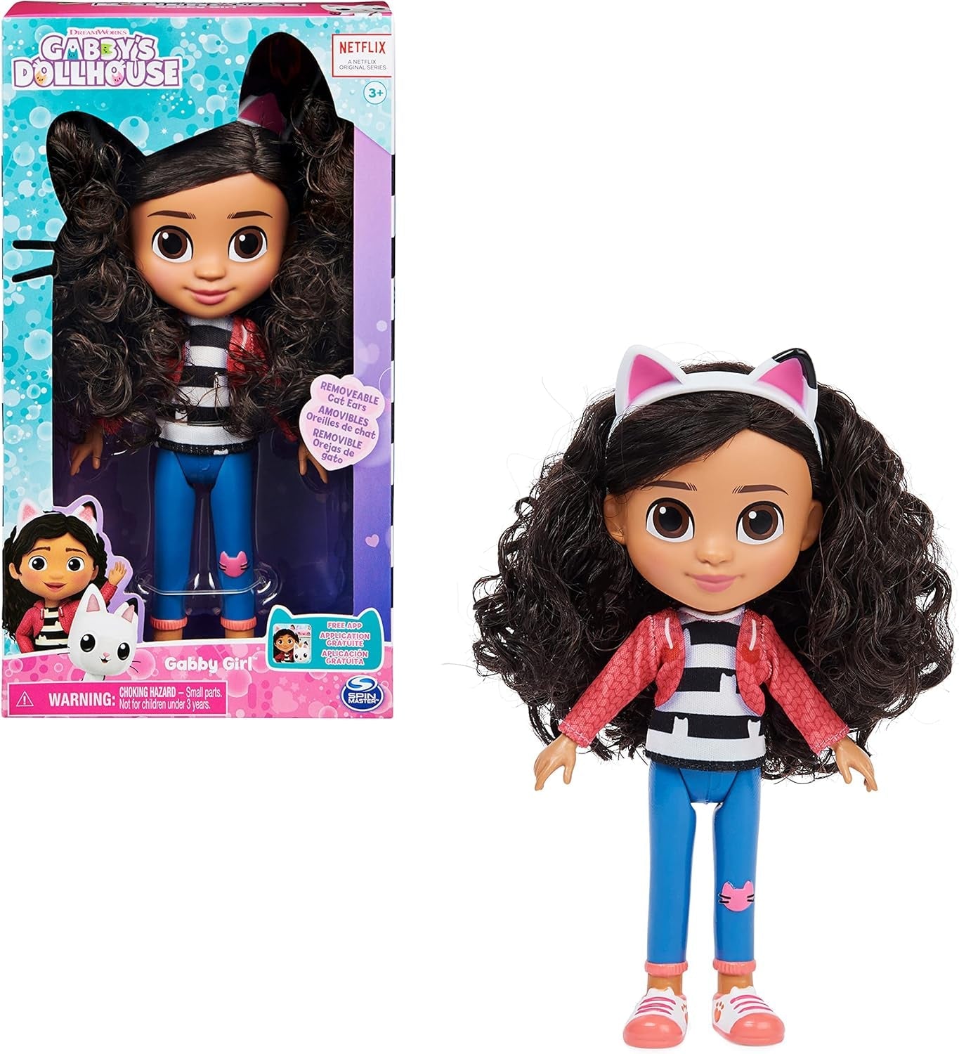 GABBY'S DREAMWORKS DOLLHOUSE - Bambola Gabby Girl da 20 cm, adatta dai 3 anni in su