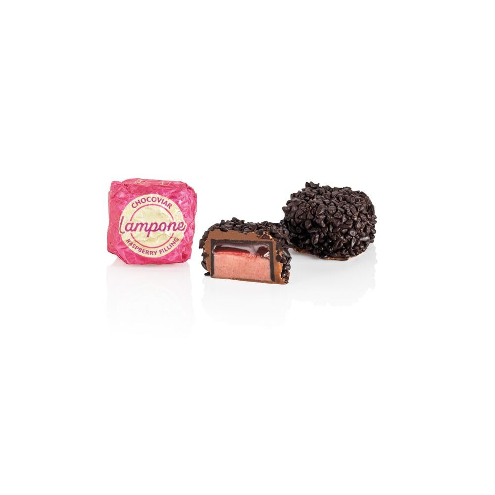 Venchi – Chocoviar Lampone, praline in sacchetto da 1 kg, con cioccolato fondente, senza glutine, senza coloranti e senza conservanti