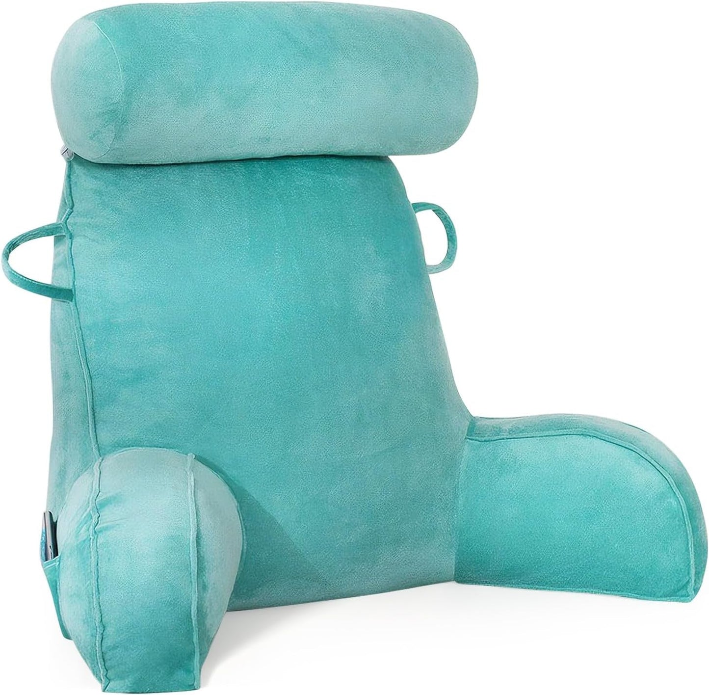 Cuscino da lettura XL per letto e divano con paranuca staccabile, cuscino per la schiena ideale per adulti con memory foam per leggere, lavorare, giocare, guardare la TV, rilassarsi (rosa) confortevole