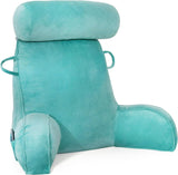 Cuscino da lettura XL per letto e divano con paranuca staccabile, cuscino per la schiena ideale per adulti con memory foam per leggere, lavorare, giocare, guardare la TV, rilassarsi (rosa) confortevole
