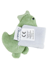 Sterntaler Dino Rexi Sonaglio da braccio - Sonaglio da braccio morbido e morbido - Sonaglio da mano per bebè con cinturino elastico - Giocattolo per bambini per giocare, abbraccio e sonaglio, Verde pietra Giocattoli per bambini Naty Shop