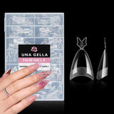 Punte per unghie in gel ballerina 216 pezzi 12 dimensioni Punte per unghie in gel morbido Copertura completa Set di estensioni per unghie Semi opaco Fai da te Home Art