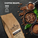 COFFEE CRUISE Santos Kaffeebohnen 1kg - Mittlere Röstung - Aroma Caramel - Für All Kaffeemaschinen - 100% Arabica