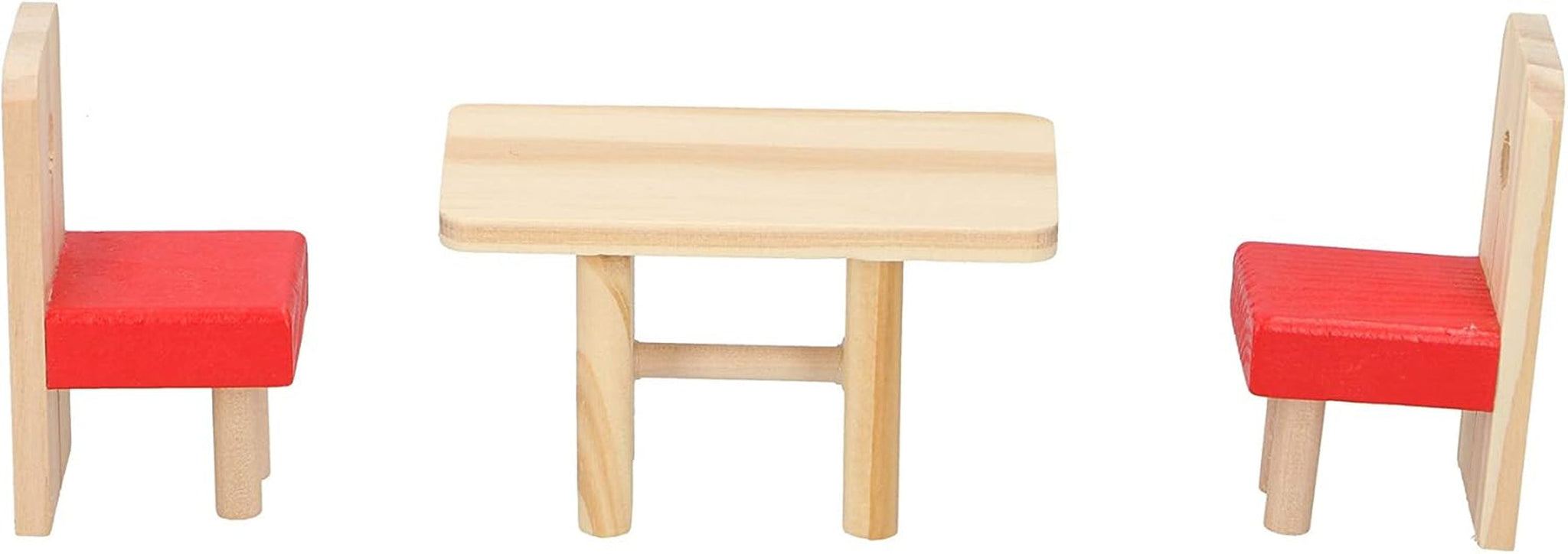 Marionette in Legno - Casa delle bambole in legno con mobili e bambole - 11 pezzi Case delle bambole Naty Shop