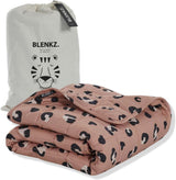 Coperta per neonati ponderata | 3,5Kg | 100X150Cm | Coperta terapeutica | Coperte ponderate | Coperta pesante (faccia di tigre blu, 3,5 Kg-100X150 Cm) BLENKZ Letti e Coperte. Tigre rosa scuro 3,5Kg-100X150 Cm