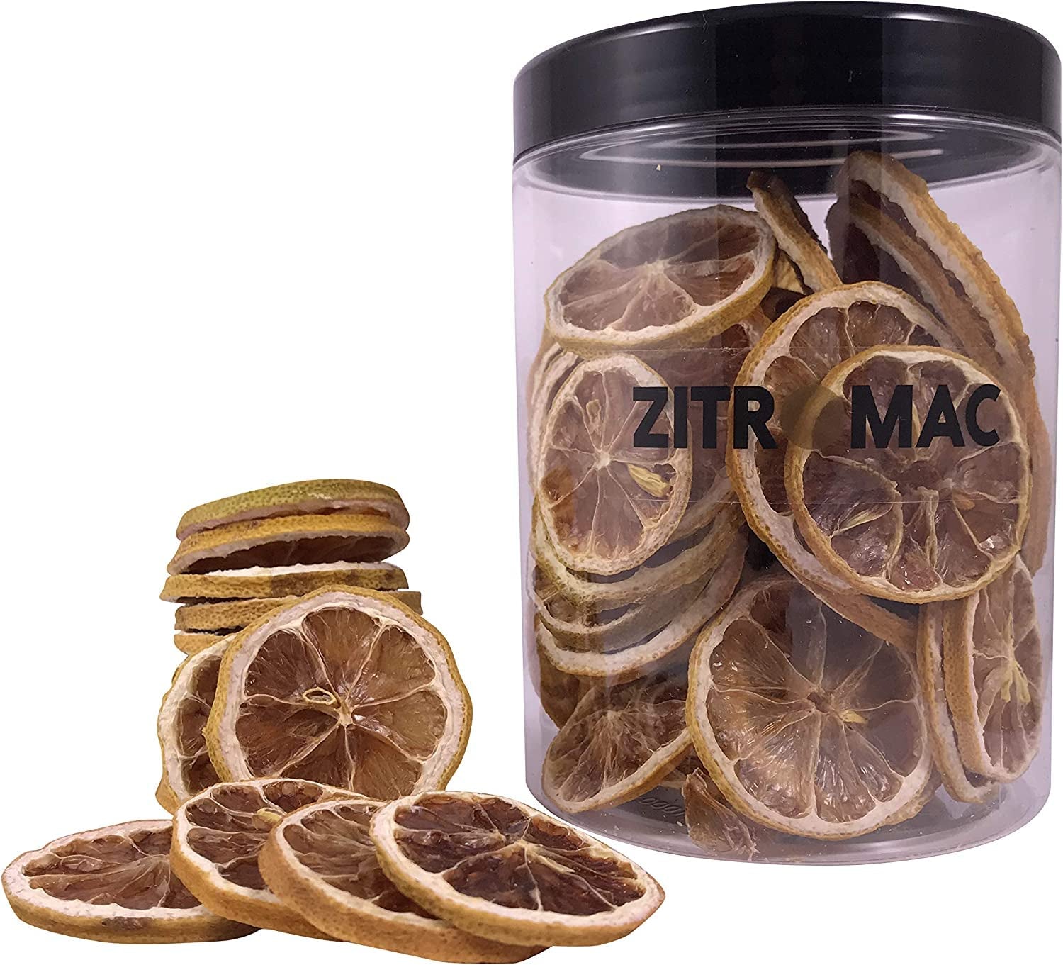 Fette di limone essiccate da 45 g, fette di frutta secca per cocktail, limone essiccato per decorazioni natalizie, vin brulè, tè, dolci | Limoni secchi naturali al 100% Prodotti disidratati Naty Shop 90G