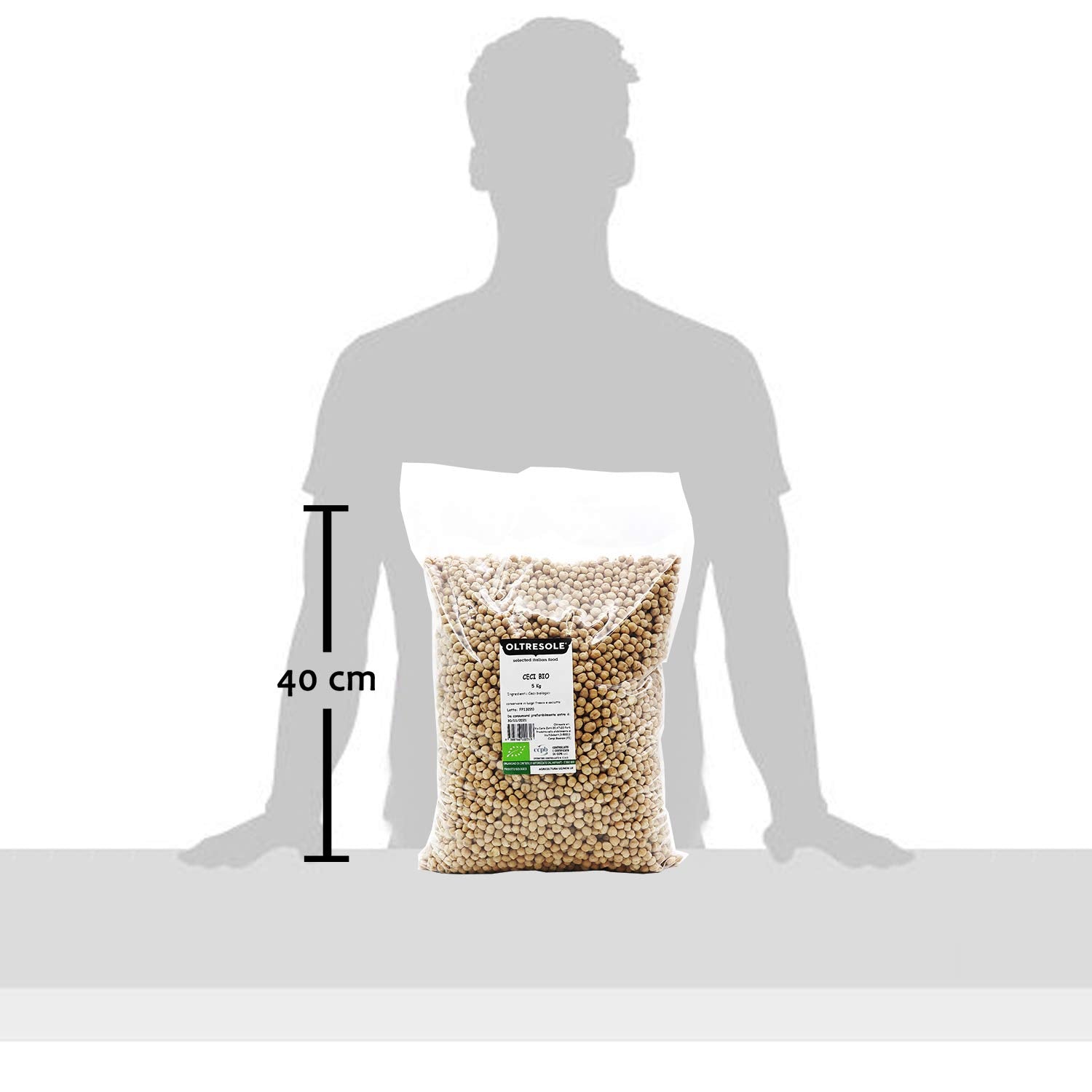 , Ceci Biologici da 5 kg, Legumi Secchi Biologici da Coltivazione Controllata, Cereali Naty Shop