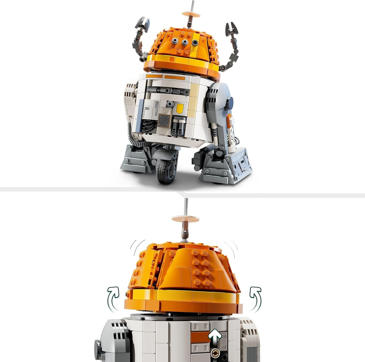 LEGO Star Wars personaggio 75416 Ahsoka Astromech Droid Chopper (C1-10P) - giocattolo con testa mobile, bracci staccabili e ruota centrale - regalo per i fan di Ahsoka, ragazzi e ragazze sopra i 10 anni Set di costruzione Besuche den LEGO-Store