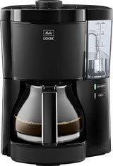 Melitta Look Therm - Macchina per caffè espresso con filtro, caraffa termica e serbatoio dell'acqua rimovibile, per un massimo di 10 tazze di caffè, nera