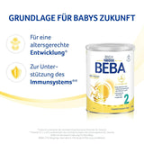 BEBA 2 - Latte di proseguimento dopo 6 mesi, con complesso 5 HMO, contenuto proteico adatto all'età, senza lattosio, senza olio di palma, senza olio di pesce, alimenti per l'infanzia, latte in polvere per bambini, confezione da 3 (3 x 800 g)