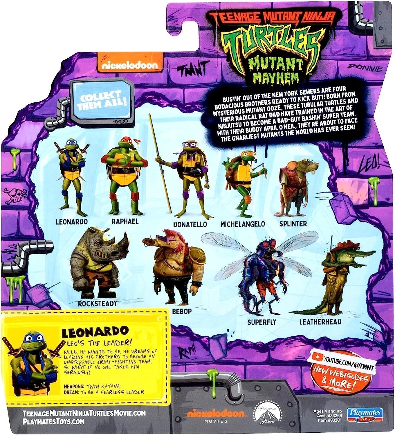 TEENAGE MUTANT NINJA Tartarughe - Leonardo Base figure Action figures Naty Shop
