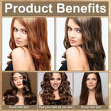 Shampoo Colore Capelli, Shampoo Colore Istantaneo 3 in 1, Shampoo Colore Capelli Istantanei, Shampoo Colore Capelli Neri, Shampoo Colore Capelli (Marrone Chiaro) Tinture per capelli Naty Shop